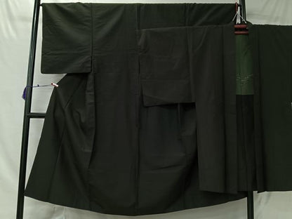 平和屋着物■男性　紬　アンサンブル　蝋色　正絹　逸品　CABK0123ua