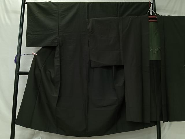 平和屋着物■男性　紬　アンサンブル　蝋色　正絹　逸品　CABK0123ua