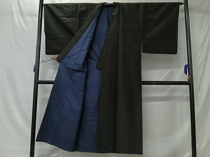 平和屋着物■男性　紬　アンサンブル　蝋色　正絹　逸品　CABK0123ua