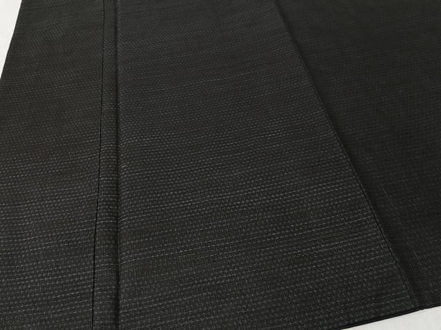平和屋着物■男性　紬　アンサンブル　霞文　黒地　正絹　逸品　CABK0127ua