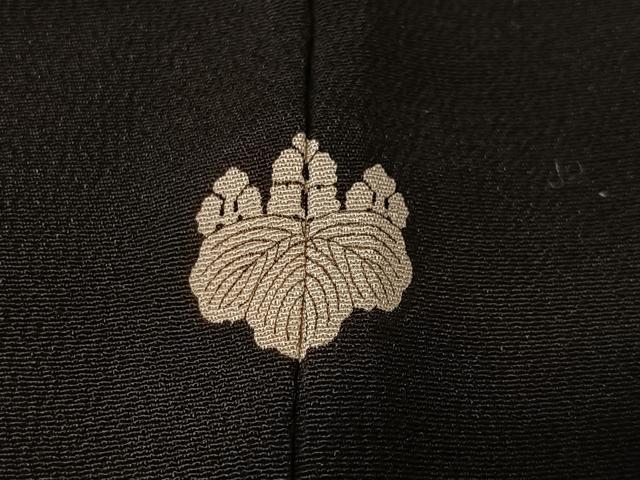 平和屋着物■豪華黒留袖　駒刺繍　屏風草花文　金彩　正絹　逸品　CABK0134ua