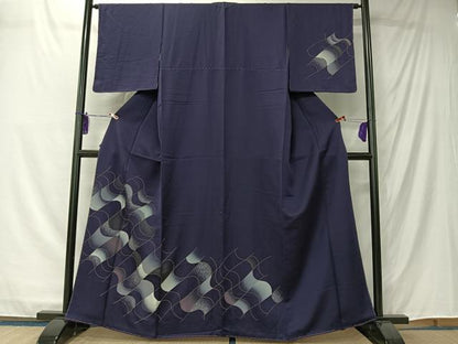 平和屋着物■訪問着　抽象文様　暈し染め　金彩　正絹　逸品　CABK0136ua