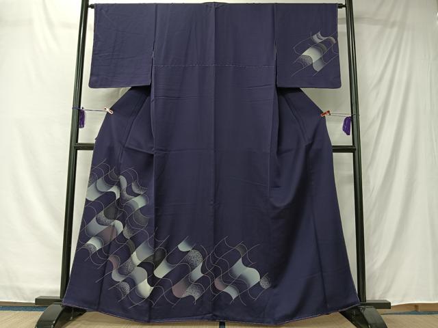 平和屋着物■訪問着　抽象文様　暈し染め　金彩　正絹　逸品　CABK0136ua