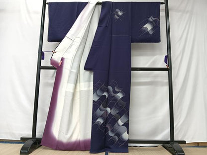 平和屋着物■訪問着　抽象文様　暈し染め　金彩　正絹　逸品　CABK0136ua