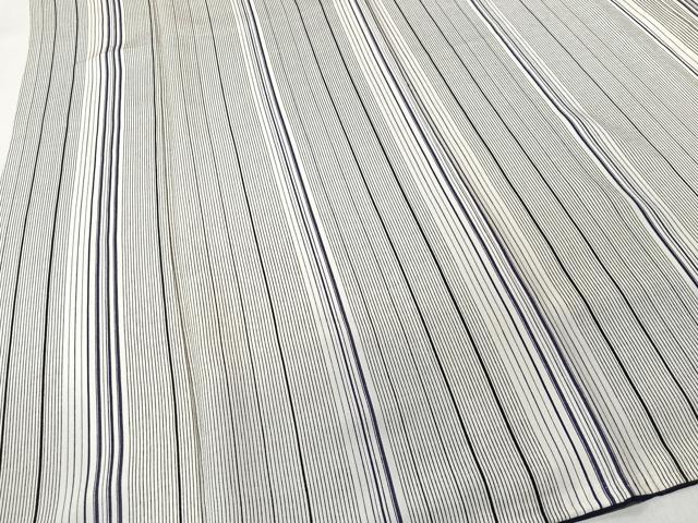 平和屋着物■上質な小紋　縞　正絹　逸品　CABK0137ua