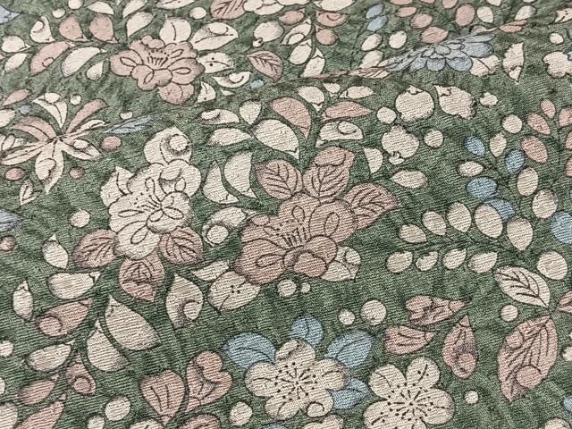 平和屋着物■上質な小紋　草花文　正絹　逸品　CABK0139ua
