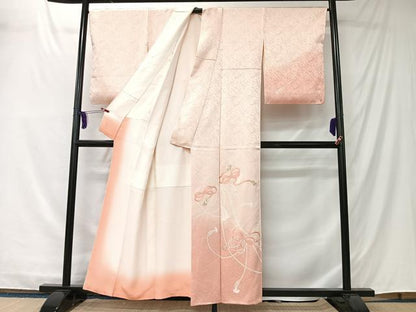 平和屋着物■訪問着　駒刺繍　結び紐　暈し染め　正絹　逸品　未使用　CABK0140ua
