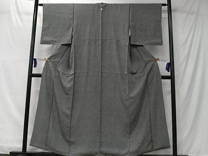 平和屋着物■江戸小紋　鮫小紋柄　黒地　正絹　逸品　CABK0142ua