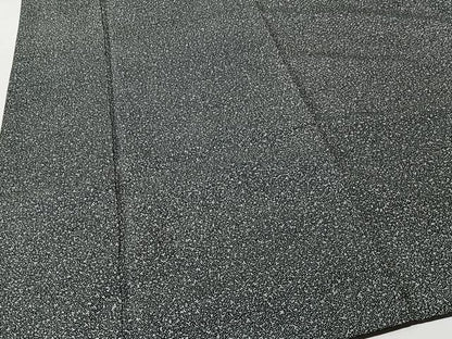 平和屋着物■男性　お召地　霞文　黒地　正絹　逸品　CABK0144ua