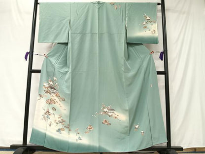 平和屋着物■訪問着　風景文　暈し染め　正絹　逸品　CABK0147ua