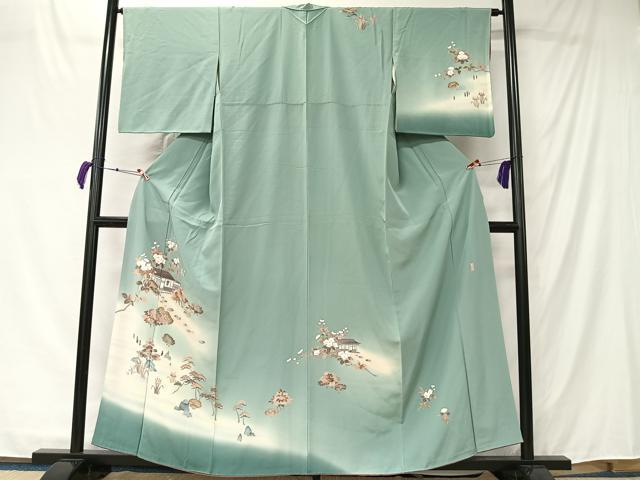 平和屋着物■訪問着　風景文　暈し染め　正絹　逸品　CABK0147ua