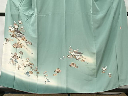 平和屋着物■訪問着　風景文　暈し染め　正絹　逸品　CABK0147ua