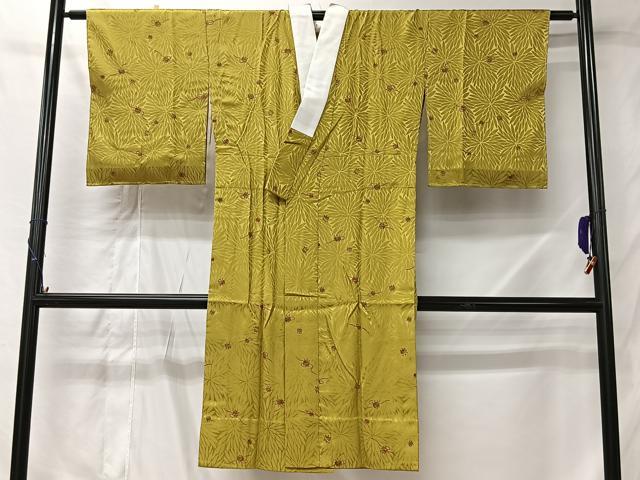 平和屋着物■江戸小紋　無双仕立て　糸巻き文　正絹　逸品　CABK0149ua