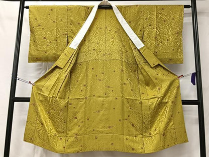 平和屋着物■江戸小紋　無双仕立て　糸巻き文　正絹　逸品　CABK0149ua