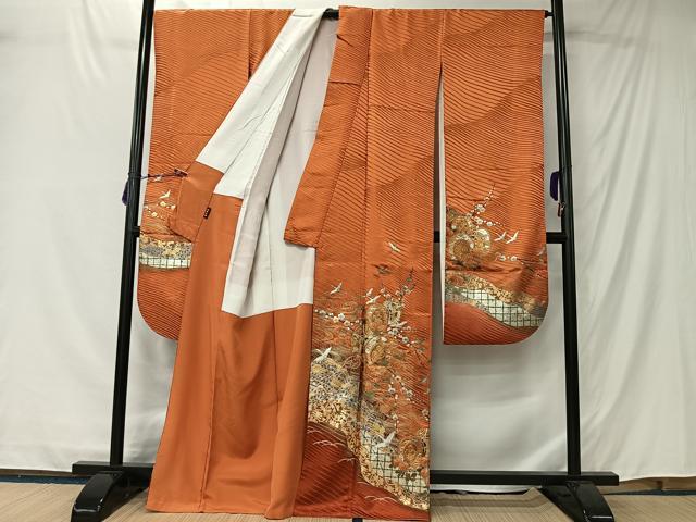 平和屋着物■豪華振袖　花鼓　暈し染め　金銀彩　正絹　逸品　CABK0150ua