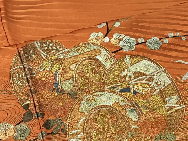 平和屋着物■豪華振袖　花鼓　暈し染め　金銀彩　正絹　逸品　CABK0150ua