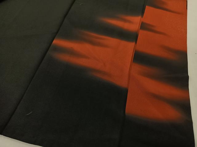平和屋着物■豪華黒留袖　刺繍　エ霞松文　暈し染め　金彩　正絹　逸品　CABK0168ua