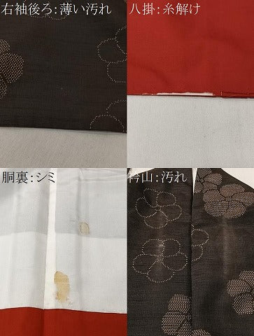 平和屋着物■上質な紬　舞花文　正絹　逸品　CABK0170ua