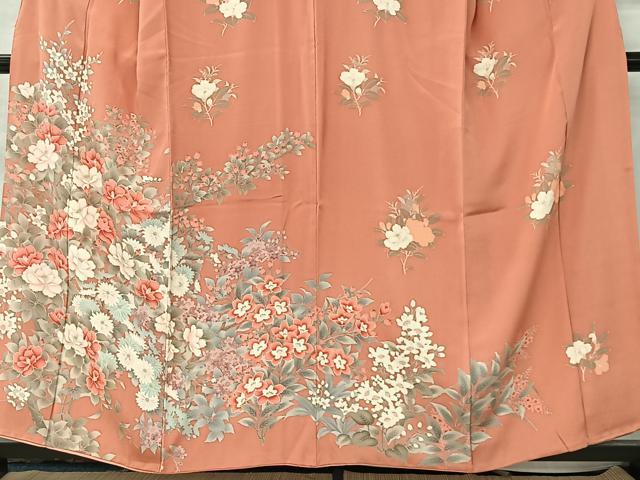 平和屋着物■訪問着　草花文　金彩　正絹　逸品　CABK0171ua