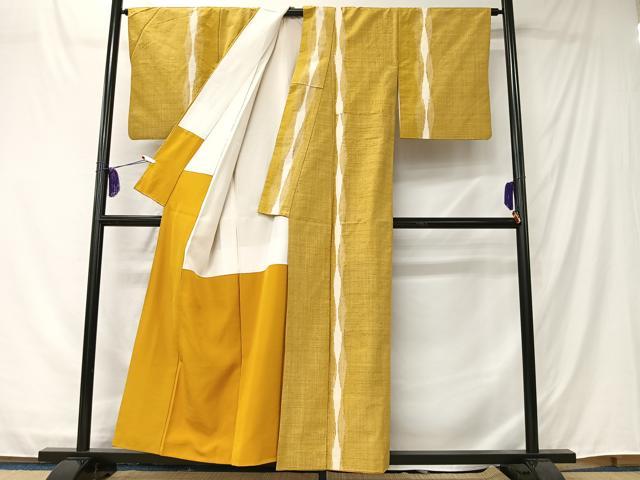平和屋着物■上質な紬　間道　正絹　逸品　CABK0173ua