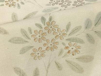 平和屋着物■上質な紬　枝花文　正絹　逸品　CABK0174ua