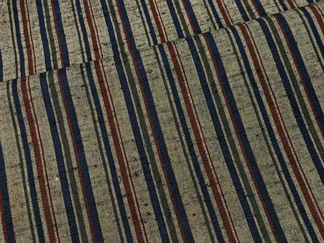 平和屋着物■上質な紬　縞　正絹　逸品　CABK0180ua