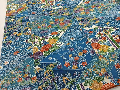 平和屋着物■上質な小紋　草花文　正絹　逸品　CABK0181ua
