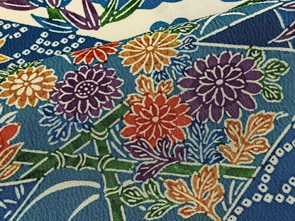 平和屋着物■上質な小紋　草花文　正絹　逸品　CABK0181ua