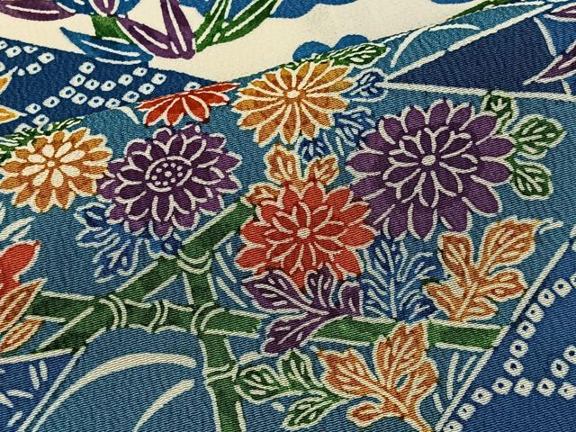 平和屋着物■上質な小紋　草花文　正絹　逸品　CABK0181ua