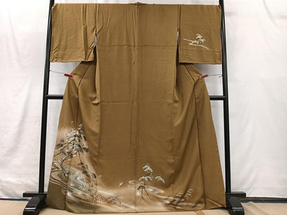 平和屋着物■訪問着　松竹梅　暈し染め　金銀彩　正絹　逸品　CABK0183ua