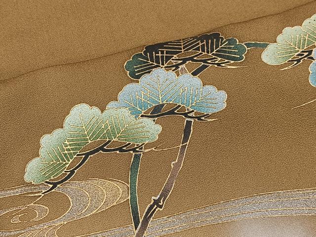 平和屋着物■訪問着　松竹梅　暈し染め　金銀彩　正絹　逸品　CABK0183ua
