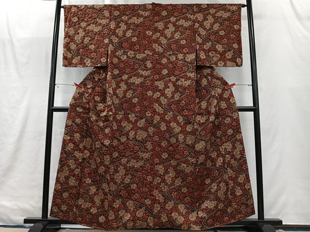 平和屋着物■上質な小紋　絞り　辻が花　金彩　正絹　逸品　未使用　CABK0186ua