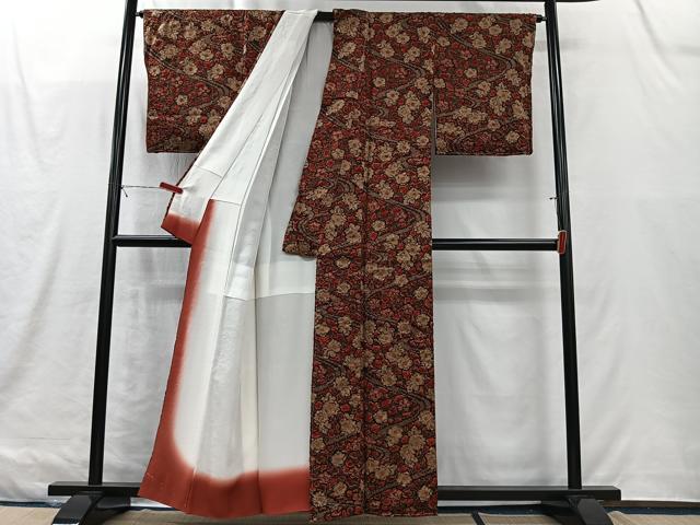 平和屋着物■上質な小紋　絞り　辻が花　金彩　正絹　逸品　未使用　CABK0186ua