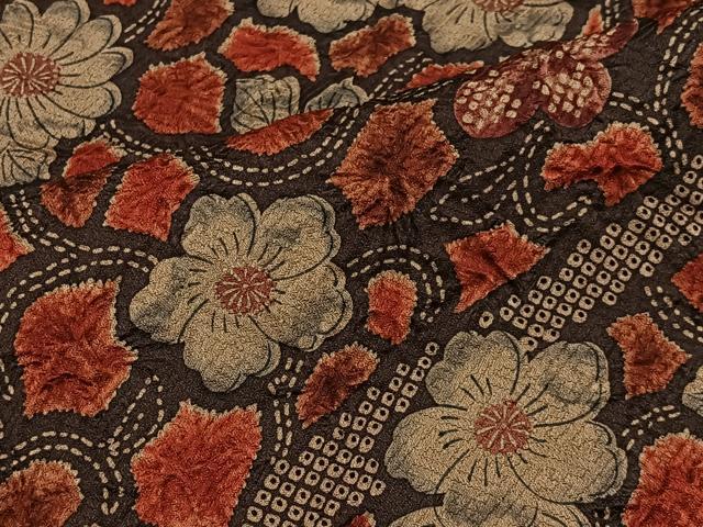 平和屋着物■上質な小紋　絞り　辻が花　金彩　正絹　逸品　未使用　CABK0186ua