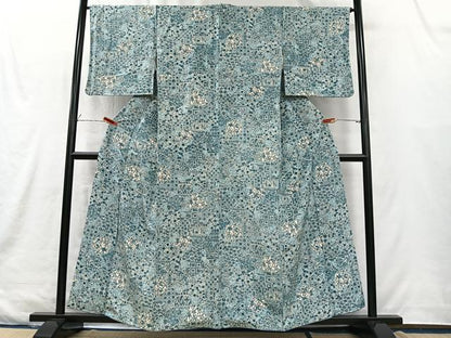平和屋着物■上質な小紋　花唐草文　正絹　逸品　CABK0189ua