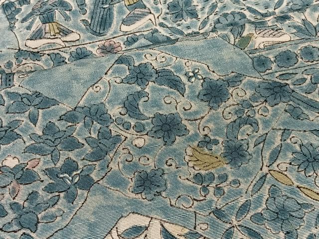 平和屋着物■上質な小紋　花唐草文　正絹　逸品　CABK0189ua