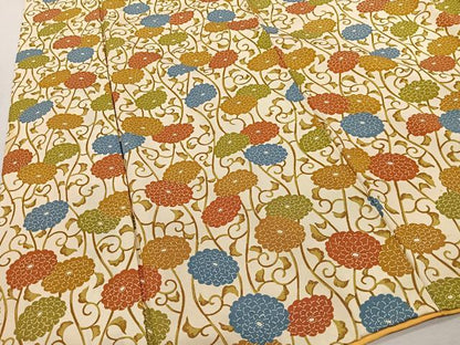 平和屋着物■上質な小紋　花唐草文　正絹　逸品　CABK0191ua