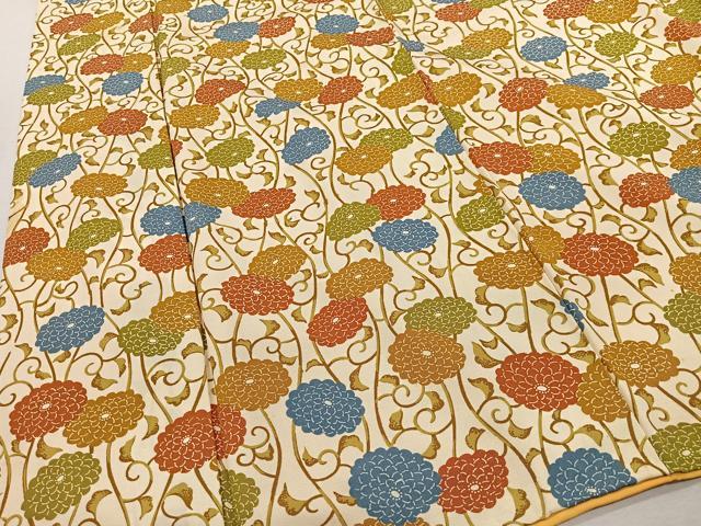 平和屋着物■上質な小紋　花唐草文　正絹　逸品　CABK0191ua