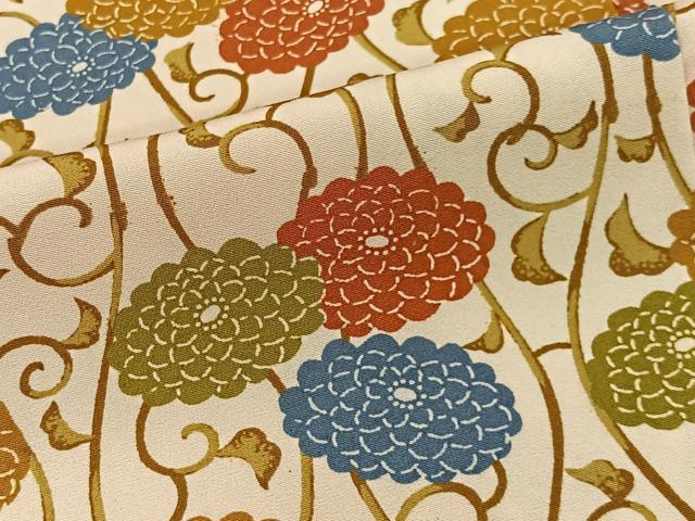平和屋着物■上質な小紋　花唐草文　正絹　逸品　CABK0191ua