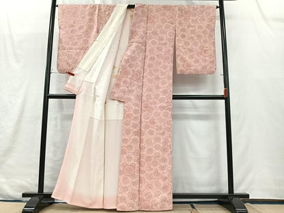 平和屋着物■上質な小紋　花尽くし　金彩　正絹　逸品　CABK0192ua