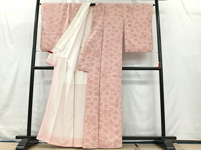 平和屋着物■上質な小紋　花尽くし　金彩　正絹　逸品　CABK0192ua