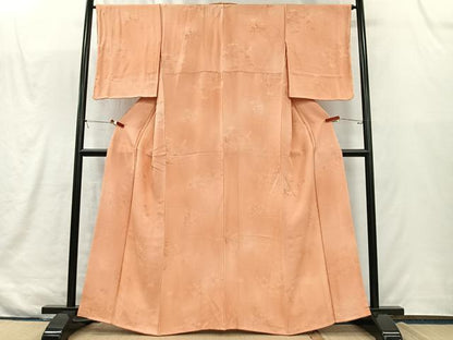 平和屋着物■上質な小紋　色無地　吉祥寺文　暈し染め　正絹　逸品　未使用　CABK0200ua