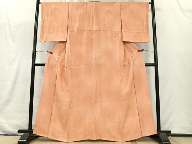 平和屋着物■上質な小紋　色無地　吉祥寺文　暈し染め　正絹　逸品　未使用　CABK0200ua
