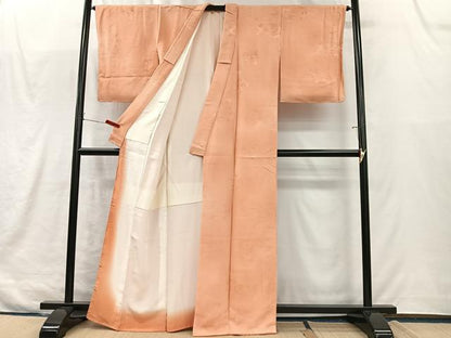 平和屋着物■上質な小紋　色無地　吉祥寺文　暈し染め　正絹　逸品　未使用　CABK0200ua