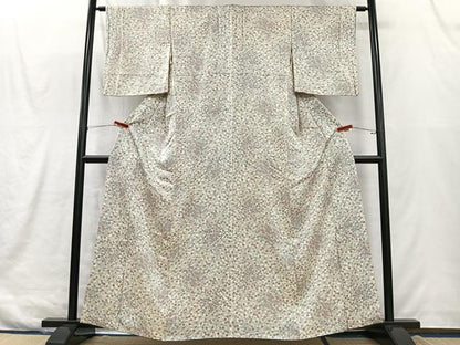 平和屋着物■上質な小紋　舞葉文　正絹　逸品　CABK0206ua