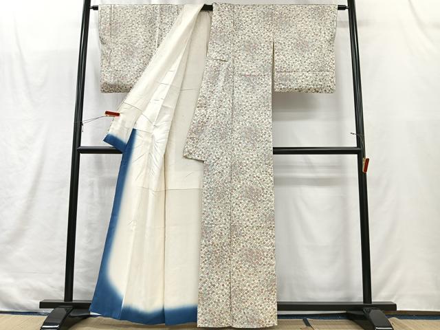 平和屋着物■上質な小紋　舞葉文　正絹　逸品　CABK0206ua
