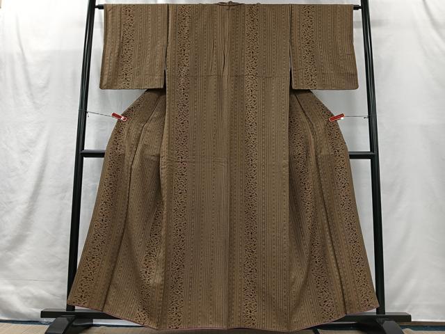 平和屋着物■上質な小紋　花間道　成り物　正絹　逸品　CABK0208ua