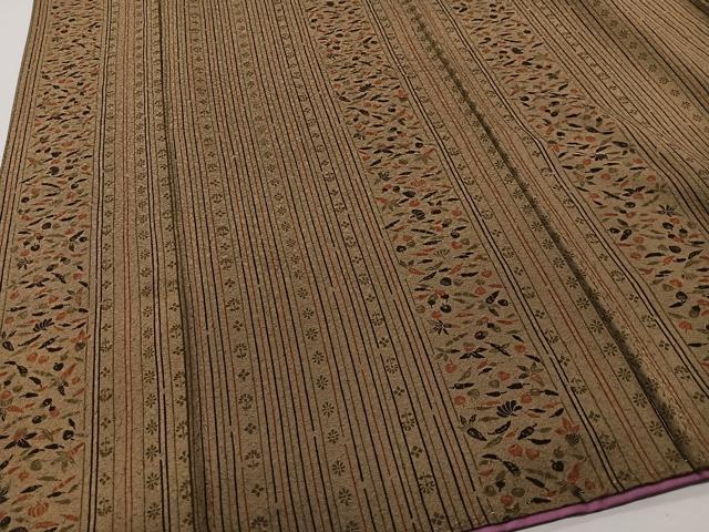 平和屋着物■上質な小紋　花間道　成り物　正絹　逸品　CABK0208ua