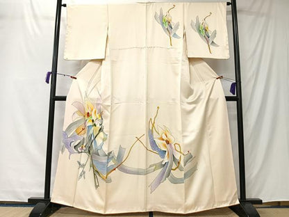 平和屋着物■訪問着　草花文　暈し染め　正絹　逸品　CABK0211ua