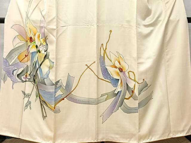 平和屋着物■訪問着　草花文　暈し染め　正絹　逸品　CABK0211ua